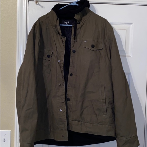 Hurley Jacket with Hoodie Size XL